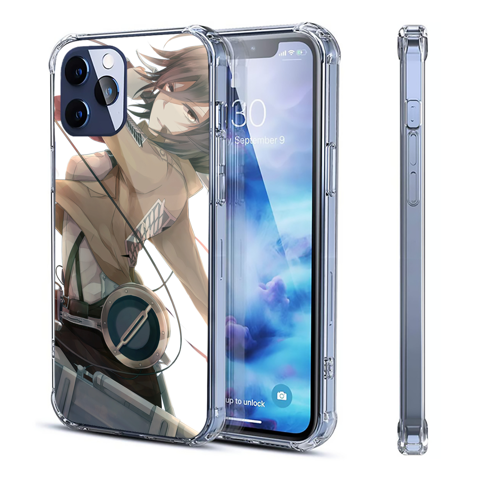 （画像用） 進撃の巨人 Attack on Titan 【iPhone 12シリーズ対応】透明スマホケース（クリアソフトケース）
